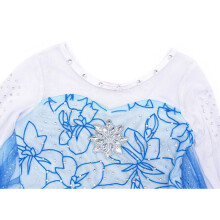 (9-10 Years, crown+jewelry+scepter+wig+blue gloves) Amzbarley Frozen Snow Queen Princess Elsa Dress