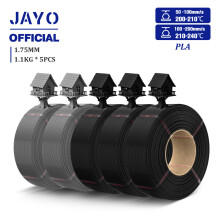 JAYO 3D-Drucker-Filament, 1,75 mm PLA Plus Nachfüllfilament, Grau und Schwarz
