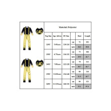 (9-10 Years) Kids Bendy And The Ink Machine Costume Fancy Jumpsuit & Mask Cosplay Halloween