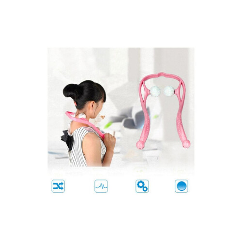 Neck Control Roller Relief Fatigue Massage(Pink) 1