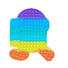 (Onder de 2 stuks in de VS) Jumbo grote Poppet It speelgoed regenboog bubbel fidget sensorisch anti-angst