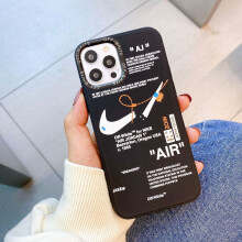 (Zwart, iPhone 13) Nike Logo TPU-hoesje voor Apple iPhone 13 Pro Max Broken Hook Ins 12 Brand 11 Xs