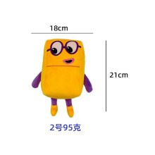 (2) Cartoon Numberblocks Pluche Pop Zacht Knuffel Speelgoed