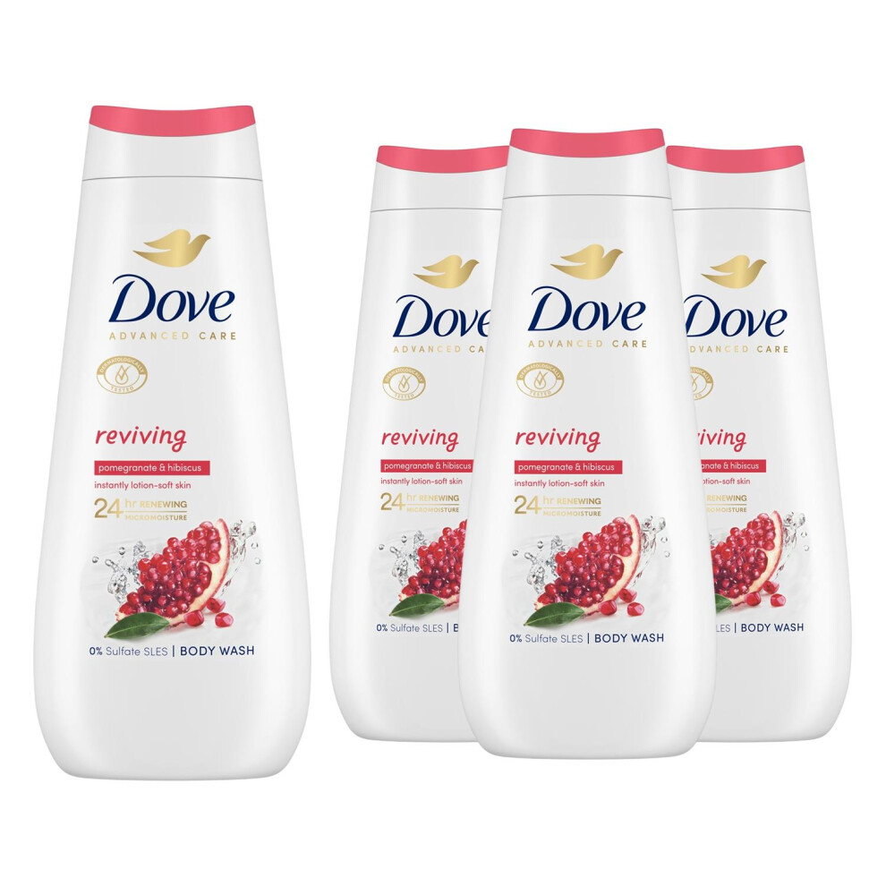 Dove Advanced Care Reviving Body Wash 24H Renewing Micromoisture, 4X400ml - Image 2