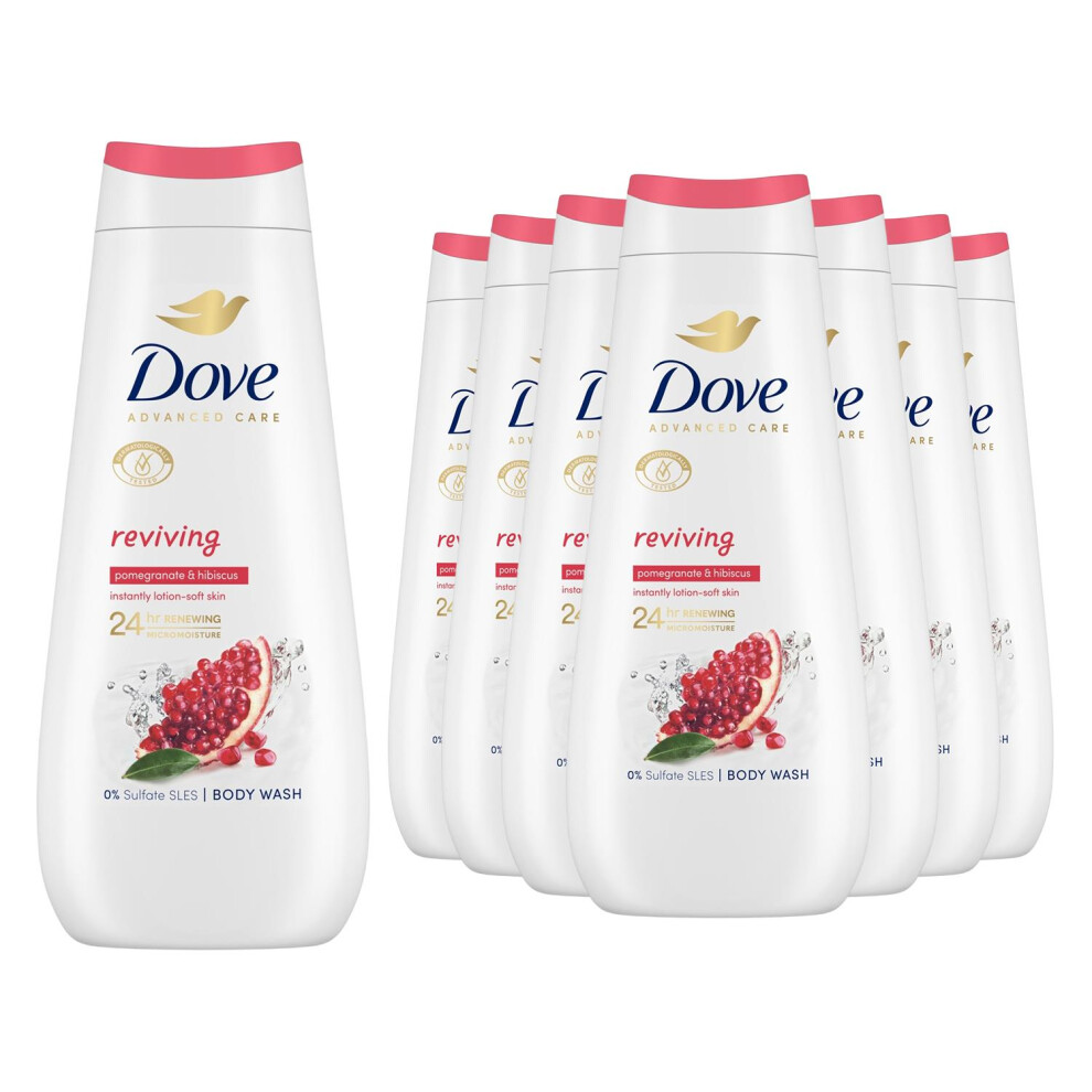 Dove Advanced Care Reviving Body Wash 24H Renewing Micromoisture, 8X400ml - Image 2