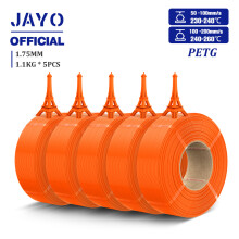 JAYO PETG-Filament, 1,75 mm, Nachfüllfilament, 5 Rollen Orange