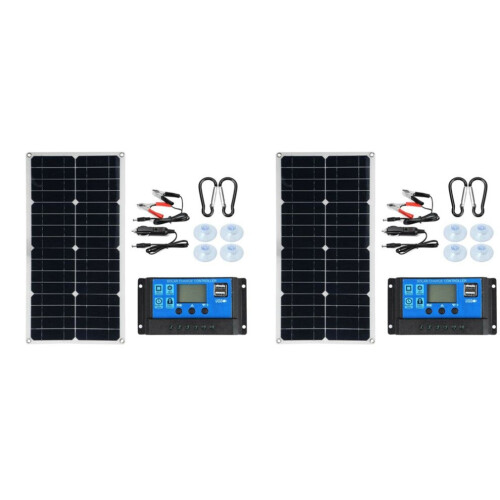 2X Κιτ ηλιακού πάνελ 300W Φορητό μονοκρυσταλλικό σκάφος RV