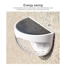 4 Pack 6 LED Solar Fence Light Outdoor Waterproof Semi-circular Solar Lamp