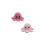 (Light Pink-Dark Pink) Octopus Plushie Reversible Double-Sided Flip 3