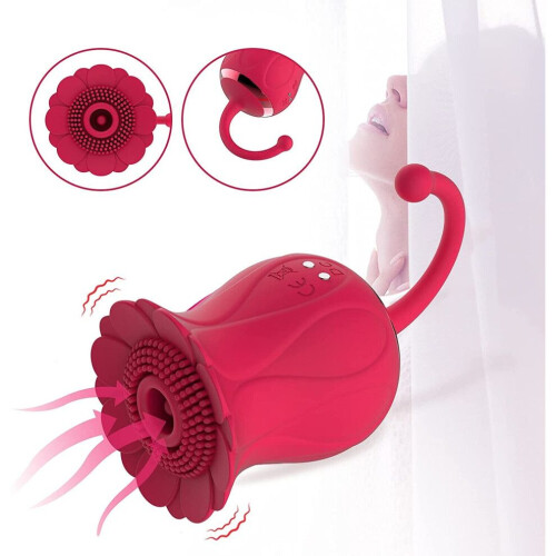 Roosvormige vagina zuigvibrator 1