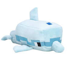 (22 cm Blauwe Dolfijn) Minecraft Pluche Speelgoed Pixel Pop Kinderpop Cadeau voor Kinderen