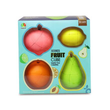 FanXin Fruit Cube Stickerloze Peer Sinaasappel Perzik Citroen Rubik's Kubus Pakket