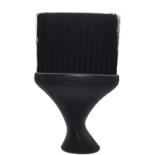 Cleaning Hairdressing Neck Duster Brush with Soft Nylon Bristles - Ergonomic Curved Handle, Standable,
