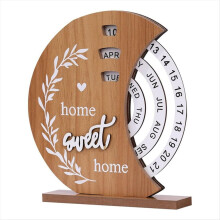 Wooden Calendar Home Porch Decoration Office Desktop Decoration, A