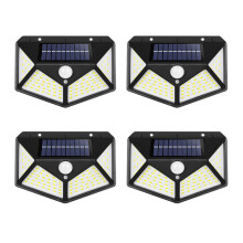 (4PCS) Solar Light Outdoor 100 LED Wall Light Motion Sensor Security Lights Waterproof with 3 Modes
