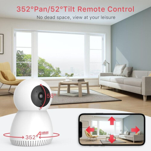 IP Camera Home Security Camera ANRAN Surveillance Camera 3MP Automatic Tracking Indoor Camera WIFI Baby 2