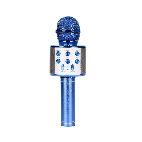 (Μπλε) Ασύρματο μικρόφωνο χειρός Bluetooth για καραόκε KTV γι