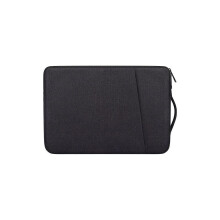 (Zwart, 15,6 inch) Laptophoes/tas voor 13,3/14,1/15,6 inch notebooks, handtas, Macbook Air Pro hoes
