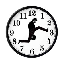 (Zwart) Creatieve wandklok Silent Ministry Home Woonkamer Silly Walks Klok Decoratie