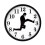 (Black) Creative Wall Clock Silent Ministry Home Living Room Silly Walks Clock Decor 1