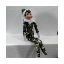 (camouflage) On The Shelf 30cm Elfpop Kerstcadeau Traditioneel Speelgoed Leuke Decoratie Kerst