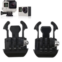 Camerabevestigingsset met gesp voor helm, geschikt voor GoPro Hero 4/3+/3/2/1 (2 stuks).