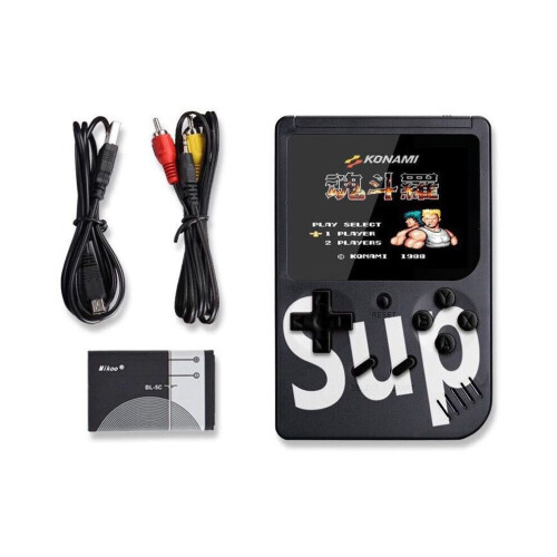 (Black, Single) Sup Handheld Game Console Retro Nostalgic Children's Toy 400 Games