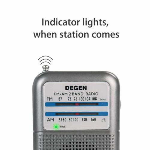 Prunus draagbare mini FM/AM transistorradio 2