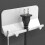(Black) Storage Rack Multi-purpose Strong Adhesiveness Wall Mounted Phone Storage Stand with Dual Hanger 1