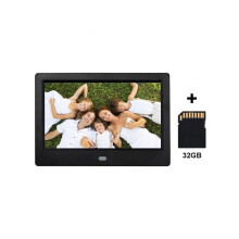 (Black) 7 inch LCD digital photo frame with desk frame Calendar HD Photo Frames Electronic Album Photo