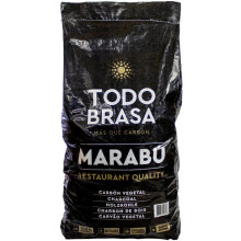 Carvão Vegetal Marabú, saco de 15kg, alto poder calorífico, para churrasco e forno