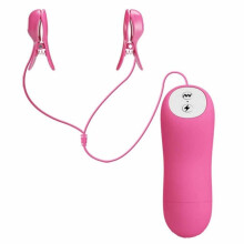Roze elektrische tepelklemmen vibrator elektro-seks stimulatie BDSM