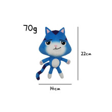 (Blue Cat) Gabby's Dollhouse Paws Cat Plush Toys Stuffed Doll
