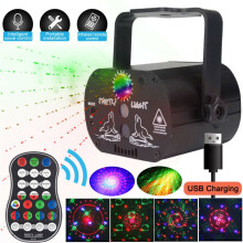 LED RGB Mini Laser -vaihevalo 60 kuviota DJ-diskojuhliin KTV-projektorivalaistukseen
