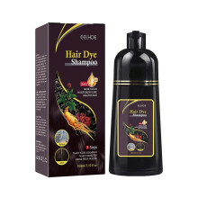 (bruin) Zwarte Haarkleurshampoo voor Grijs Haar 3-in-1 Kruiden Voedend Donkermakend Ouder Haar