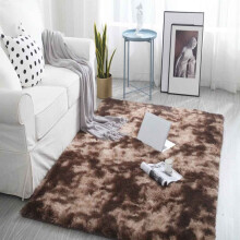 ( brown) Rugs Anti-Slip Shaggy Rug Super Soft Mat Living Room Bedroom Carpet