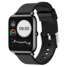 (Black) Popglory Smart Watch Fitness Tracker with Blood Oxygen Blood Pressure Heart Rate Monitor