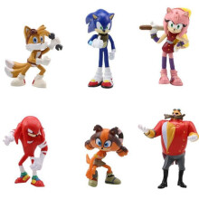 (6 stuks Sonic B) Sonic the Hedgehog actiefiguren, anime kinderspeelgoed van PVC