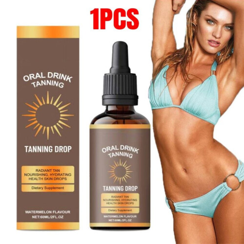 Drinkable Sunless Tanning Drops To Moisturizing Bronzing Tanner Effortless Effective Dark-Tan Drops