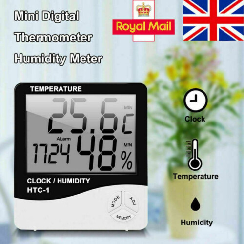 Digitale LCD-binnentemperatuurklok, kamerhygrometer, thermometer.