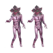 (7-8 Years) Kids Stranger Things Demogorgon Cosplay Costume The Monster Jumpsuit Mask Set