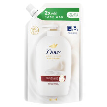 Dove Moisturising Hand Wash Silky Soft Eco-Refill 500ml, Nourishing Silk 12 Pack