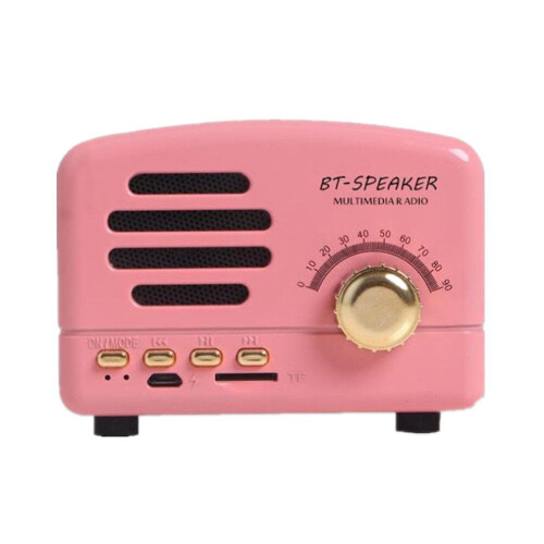 Retro draagbare mini Bluetooth-luidspreker, draadloze luidsprekers, superbas, muziekluidsprekers, ondersteuning