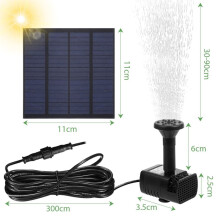 Fonteinpomp op zonne-energie voor zwembad, vijver, aquarium, vogelbad/tuindecoratie/watercirculatie/vissen