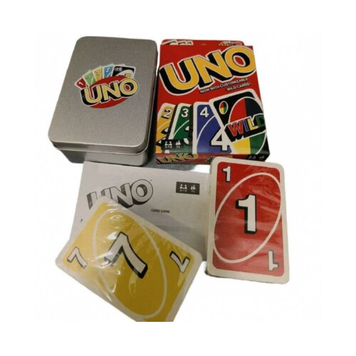 Game Board Uno Card Tin Box Set Suitable For Leisure Games Tabletop Gathering