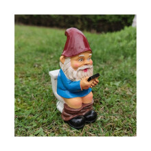Διακόσμηση άτακτης φιγούρας Gnome Reading Phone Yard