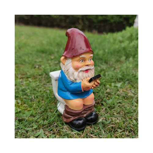 Διακόσμηση άτακτης φιγούρας Gnome Reading Phone Yard