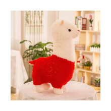 (Red, 25CM) Alpaca Plush Doll Toy Lovely Small Sheep Stuffed Animal Plush Llama Yamma