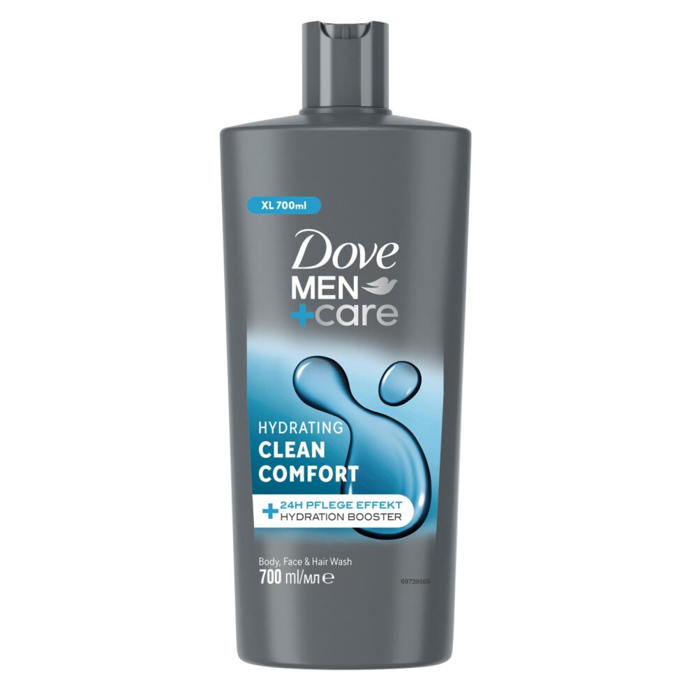 Dove Men+Care Clean Comfort Body, Face & Hair Wash 700Ml - Image 3