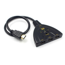 HDMI Switch 4K, Gold Plated 3-Port HDMI Splitter Supports 4K